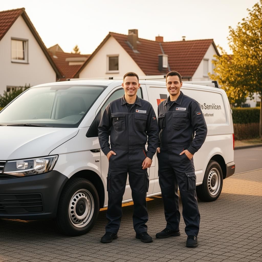 ODM Dienstleistungen Team vor dem Firmenfahrzeug
